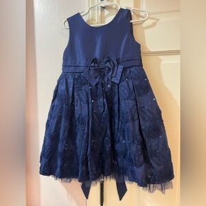 Elegant Navy Blue Kids Dress 3 T